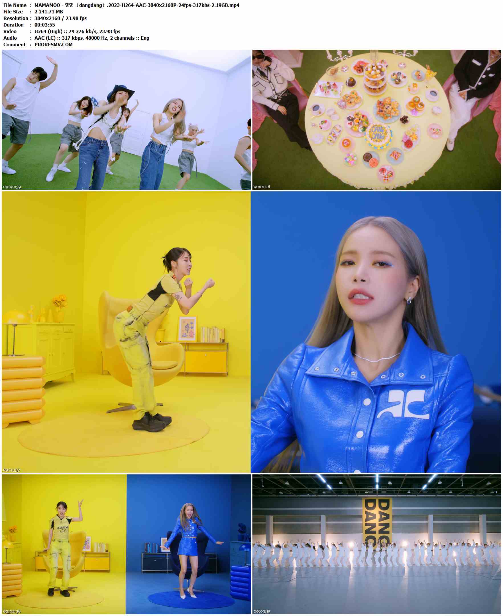 MAMAMOO - 댕댕 （dangdang）.2023-H264-AAC-3840x2160P-24fps-317kbs-2.19GB官方MV_高清MV